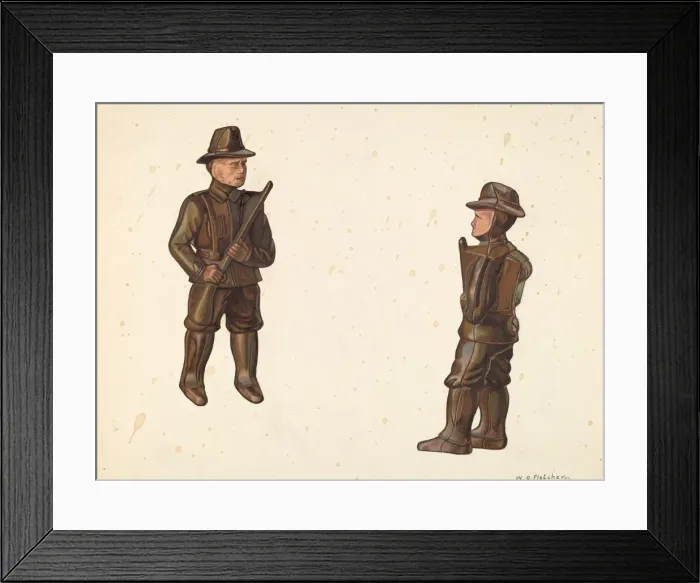 Framed Print : Soldier in Khaki Coin Bank, c. 1938. Creator: William O. Fletcher Framed Print : Soldier in Khaki Coin Bank, c. 1938. Creator: William O. Fletcher