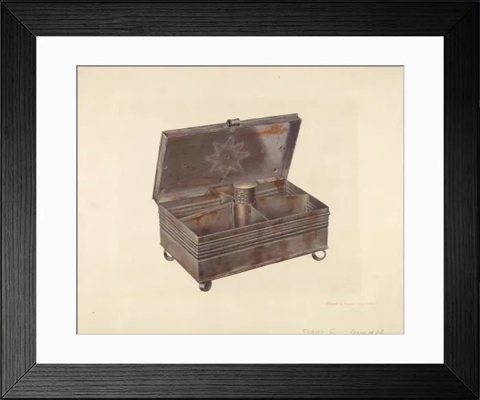 Framed Print : Spice Box, c. 1927. Creator: Edward L Loper Framed Print : Spice Box, c. 1927. Creator: Edward L Loper