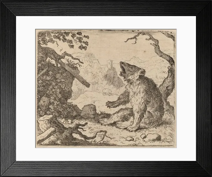 Framed Print : The Bear Sent as Messenger, probably c. 1645  /  1656. Creator: Allart van Everdingen