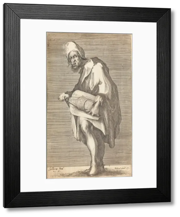 Framed Print : The Blind Hurdy Gurdy Player. Creator: Jacques Bellange Framed Print : The Blind Hurdy Gurdy Player. Creator: Jacques Bellange