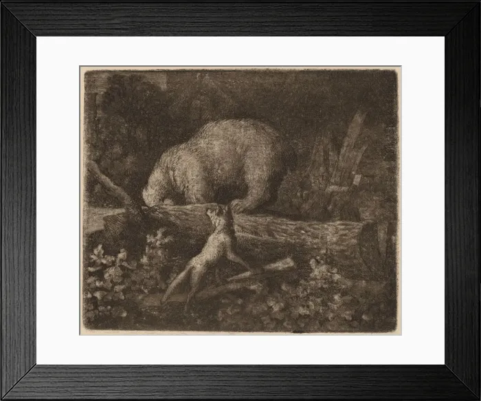 Framed Print : The Bear Trapped, probably c. 1645 / 1656. Creator: Allart van Everdingen Framed Print : The Bear Trapped, probably c. 1645 / 1656. Creator: Allart van Everdingen