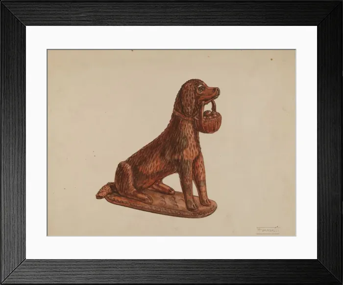 Framed Print : Statuette of a Dog, c. 1937. Creator: Frank Fumagalli Framed Print : Statuette of a Dog, c. 1937. Creator: Frank Fumagalli