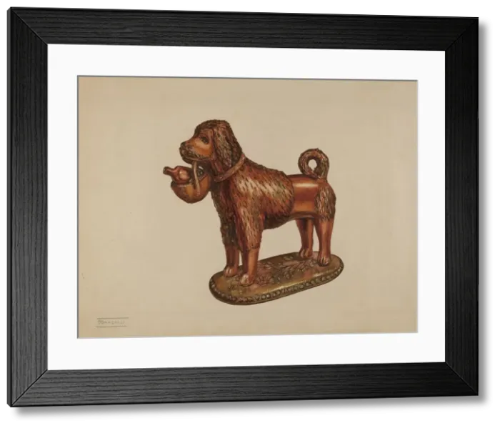 Framed Print : Statuette of a Dog, c. 1937. Creator: Frank Fumagalli Framed Print : Statuette of a Dog, c. 1937. Creator: Frank Fumagalli
