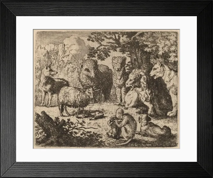 Framed Print : The Document is Opened, Revealing the Murdered Rabbits Head, probably c. 1645 / 1656 Framed Print : The Document is Opened, Revealing the Murdered Rabbits Head, probably c. 1645 / 1656