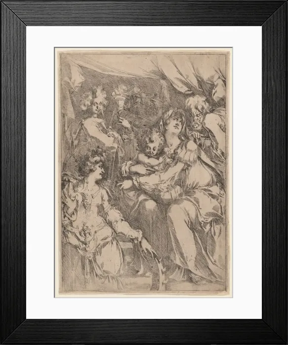 Framed Print : The Holy Family with Saint Catherine, Saint John the Evangelist, and an Angel, 1612 / 1616 Framed Print : The Holy Family with Saint Catherine, Saint John the Evangelist, and an Angel, 1612 / 1616