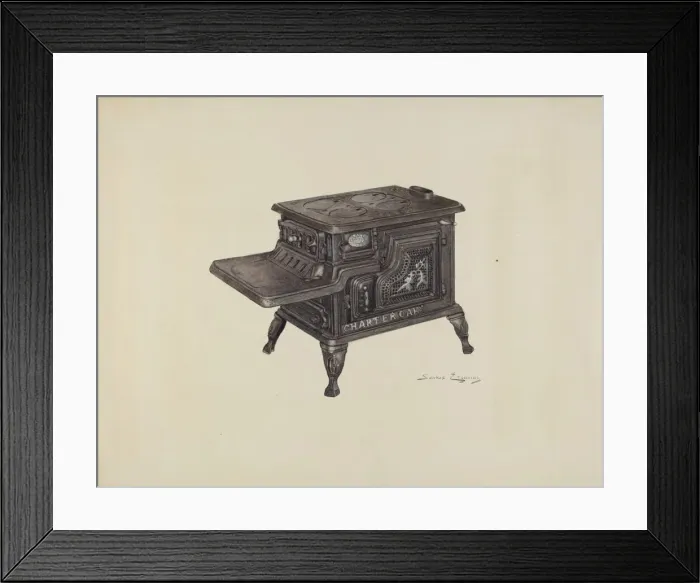 Framed Print : Stove, c. 1940. Creator: Sarkis Erganian Framed Print : Stove, c. 1940. Creator: Sarkis Erganian