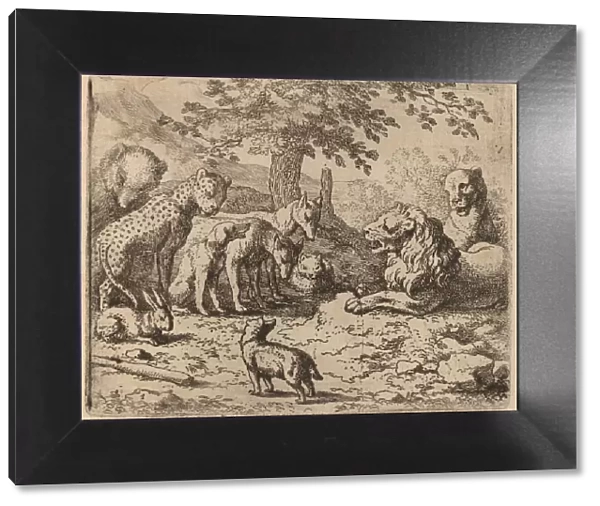 The Lion Seeks Advice, probably c. 1645  /  1656. Creator: Allart van Everdingen
