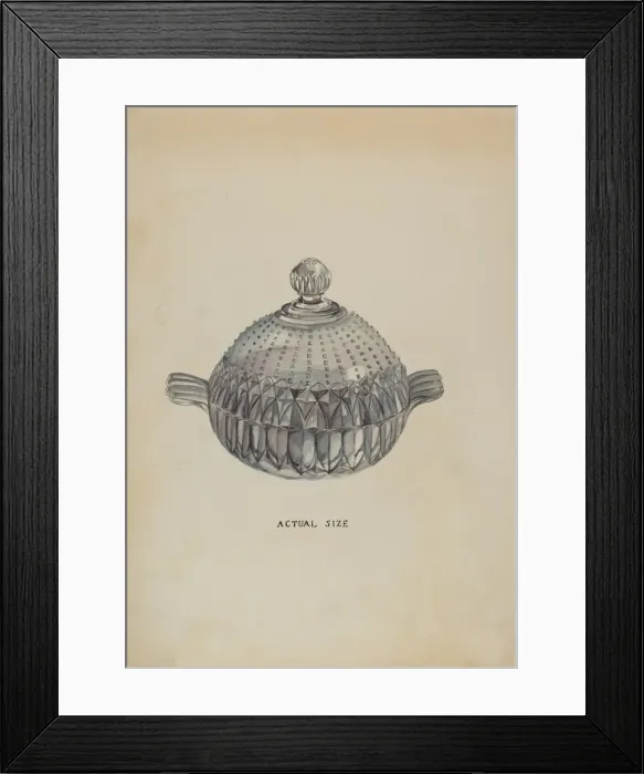 Framed Print : Sugar Bowl, c. 1936. Creator: Roberta Elvis Framed Print : Sugar Bowl, c. 1936. Creator: Roberta Elvis