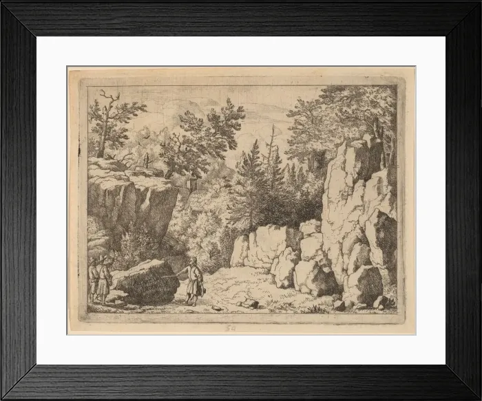 Framed Print : The Inscription on the Rock, probably c. 1645 / 1656. Creator: Allart van Everdingen Framed Print : The Inscription on the Rock, probably c. 1645 / 1656. Creator: Allart van Everdingen