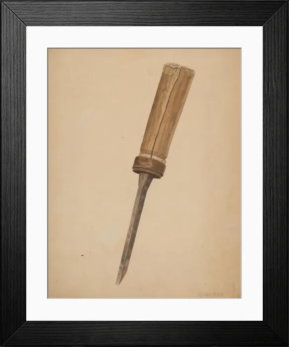 Framed Print : Wagon Makers Chisel, c. 1942. Creator: William Frank Framed Print : Wagon Makers Chisel, c. 1942. Creator: William Frank
