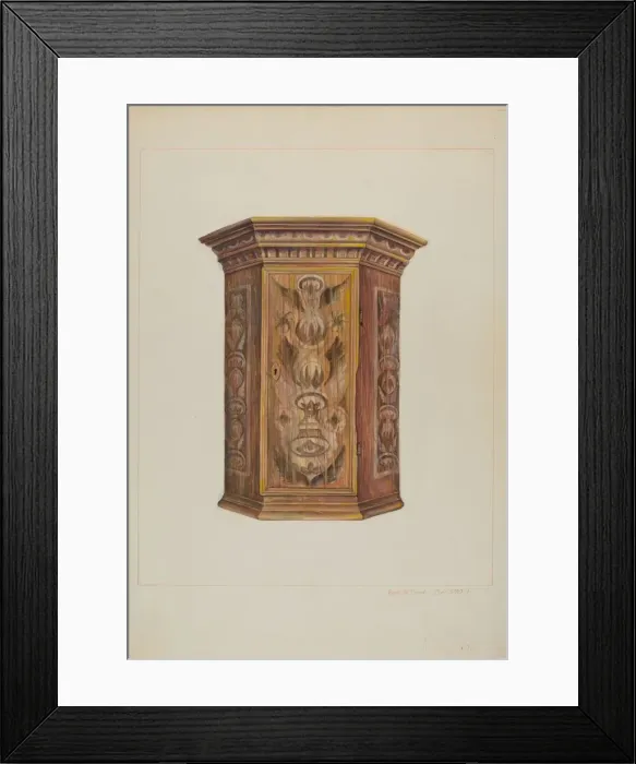 Framed Print : Wall Cupboard, 1935 / 1942. Creator: Samuel W. Ford Framed Print : Wall Cupboard, 1935 / 1942. Creator: Samuel W. Ford