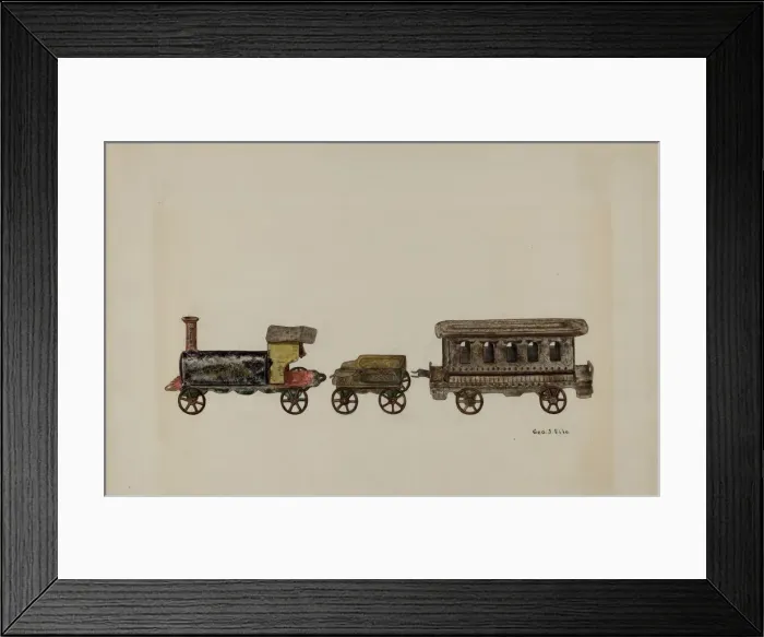 Framed Print : Toy Train, 1935 / 1942. Creator: George File Framed Print : Toy Train, 1935 / 1942. Creator: George File