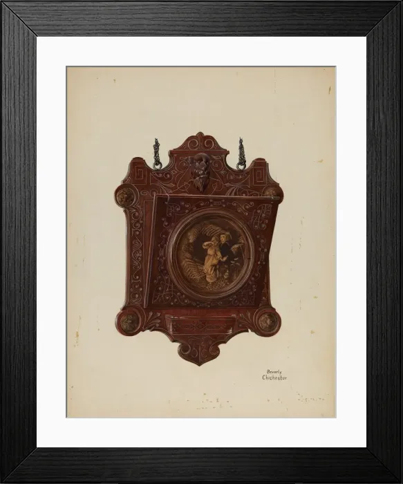 Framed Print : Wall Pocket, c. 1938. Creator: Beverly Chichester Framed Print : Wall Pocket, c. 1938. Creator: Beverly Chichester