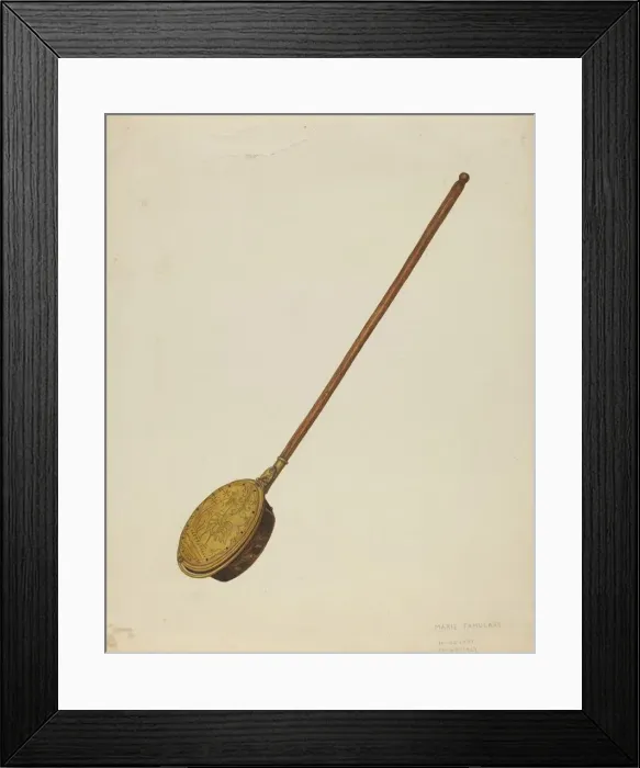 Framed Print : Warming Pan, 1937. Creator: Marie Famularo Framed Print : Warming Pan, 1937. Creator: Marie Famularo