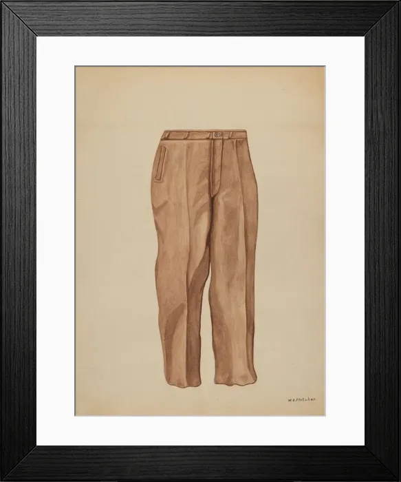 Framed Print : Trousers, c. 1937. Creator: William O. Fletcher Framed Print : Trousers, c. 1937. Creator: William O. Fletcher