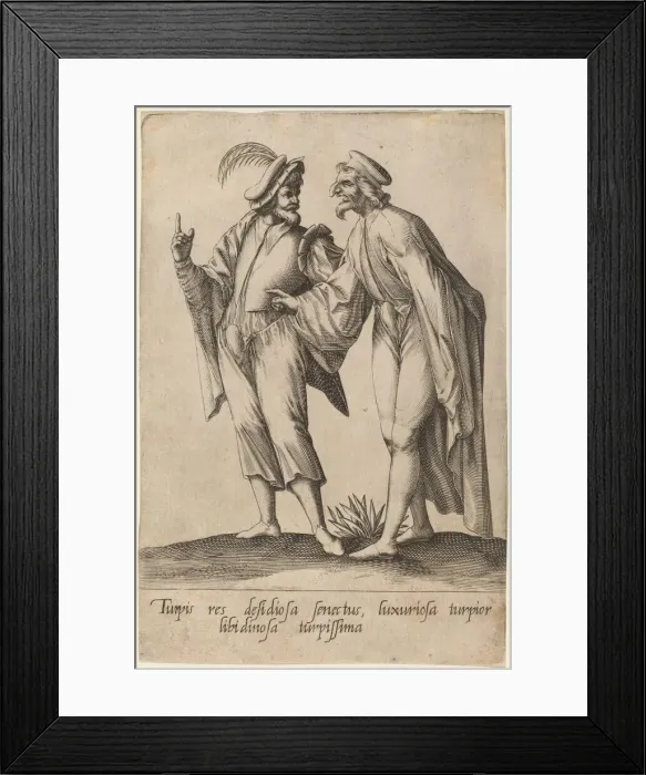 Framed Print : Turpis res desidiosa senectus... 1597. Creator: Robert Boissard Framed Print : Turpis res desidiosa senectus... 1597. Creator: Robert Boissard