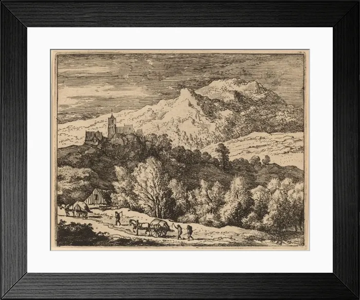 Framed Print : Two Carts, probably c. 1645 / 1656. Creator: Allart van Everdingen Framed Print : Two Carts, probably c. 1645 / 1656. Creator: Allart van Everdingen