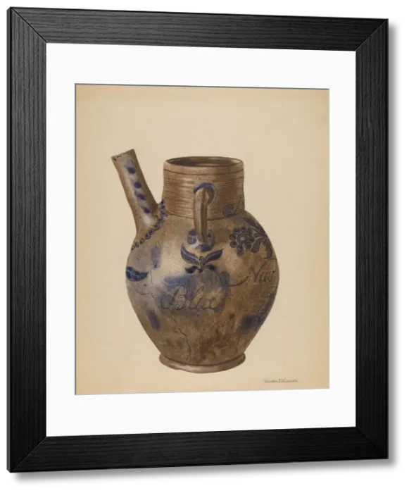 Framed Print : Water Jug, c. 1936. Creator: Yolande Delasser Framed Print : Water Jug, c. 1936. Creator: Yolande Delasser