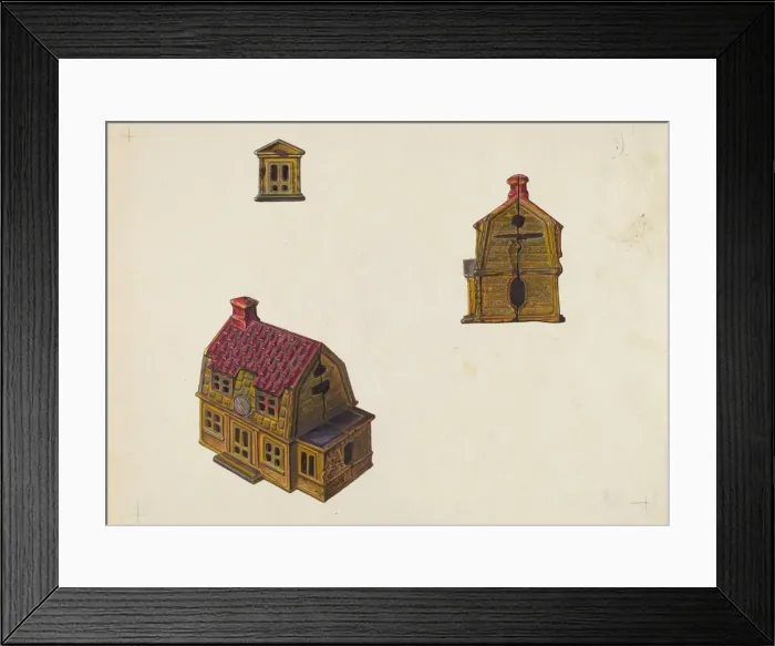 Framed Print : Tiled Roof House Bank, c. 1939. Creator: William O. Fletcher Framed Print : Tiled Roof House Bank, c. 1939. Creator: William O. Fletcher