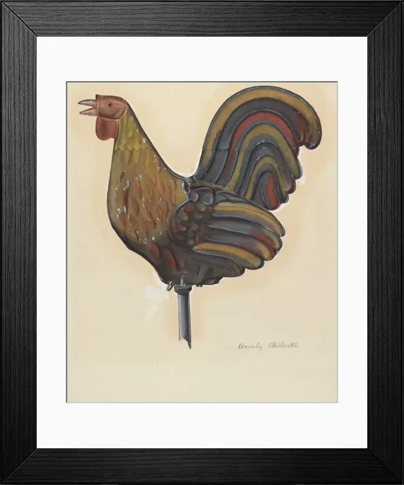 Framed Print : Weathercock, c. 1936. Creator: Beverly Chichester Framed Print : Weathercock, c. 1936. Creator: Beverly Chichester