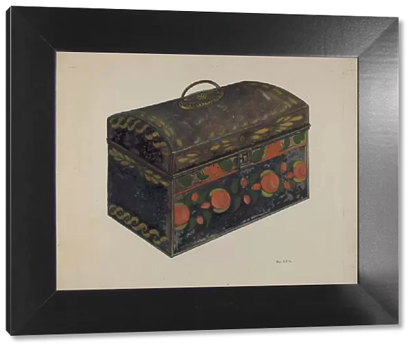 Tin Oblong Box, c. 1938. Creator: George File