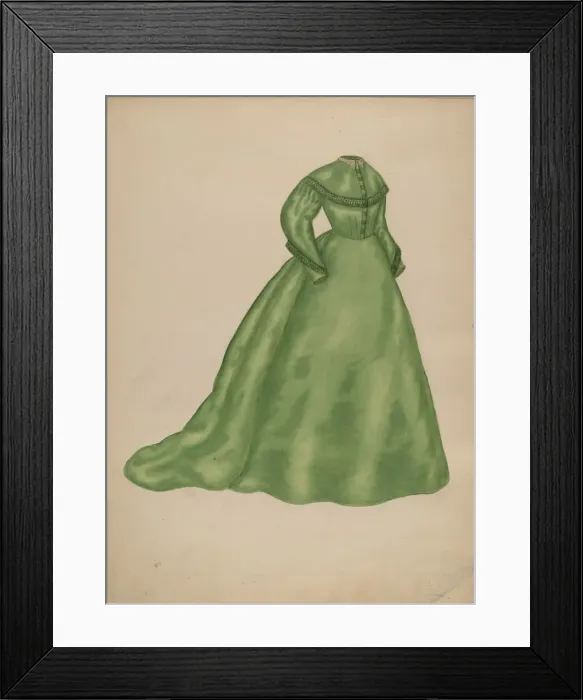 Framed Print : Wedding Dress, c. 1940. Creator: Mary Fitzgerald Framed Print : Wedding Dress, c. 1940. Creator: Mary Fitzgerald