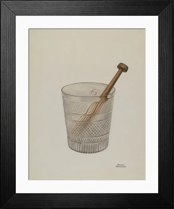 Framed Print : Toddy Glass, 1935 / 1942. Creator: Beverly Chichester Framed Print : Toddy Glass, 1935 / 1942. Creator: Beverly Chichester