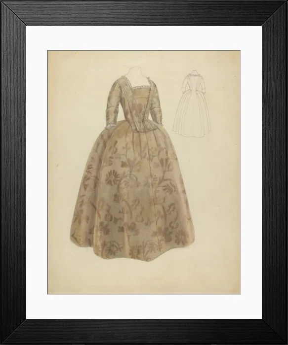 Framed Print : Wedding Dress, c. 1940. Creator: Bessie Forman Framed Print : Wedding Dress, c. 1940. Creator: Bessie Forman