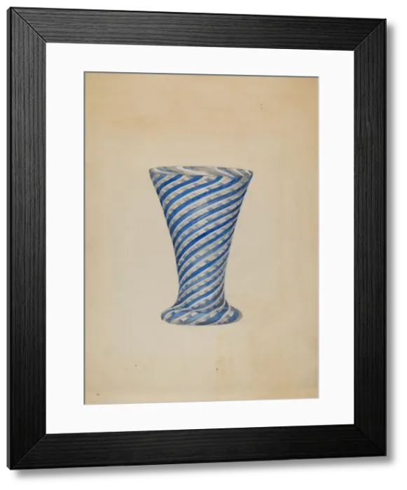Framed Print : Vase (Blue and White), c. 1936. Creator: Albert Eyth Framed Print : Vase (Blue and White), c. 1936. Creator: Albert Eyth