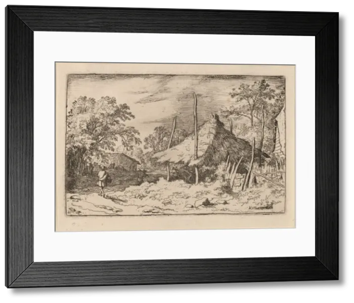 Framed Print : Wheel underneath the Hay Barn, probably c. 1645 / 1656. Creator: Allart van Everdingen Framed Print : Wheel underneath the Hay Barn, probably c. 1645 / 1656. Creator: Allart van Everdingen