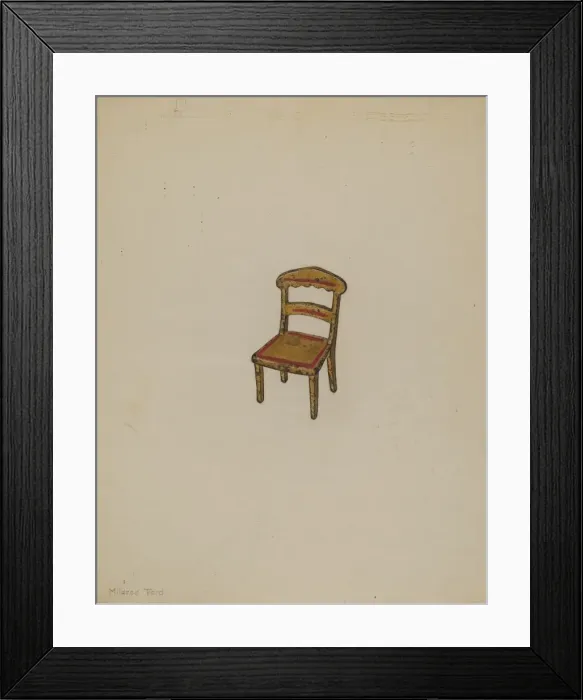 Framed Print : Toy Chair, c. 1939. Creator: Mildred Ford Framed Print : Toy Chair, c. 1939. Creator: Mildred Ford
