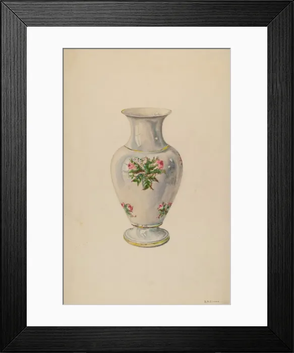 Framed Print : Vase, c. 1938. Creator: Byron Dingman Framed Print : Vase, c. 1938. Creator: Byron Dingman