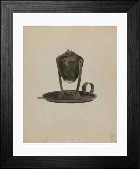 Framed Print : Whaler Lamp, 1938. Creator: William Frank Framed Print : Whaler Lamp, 1938. Creator: William Frank
