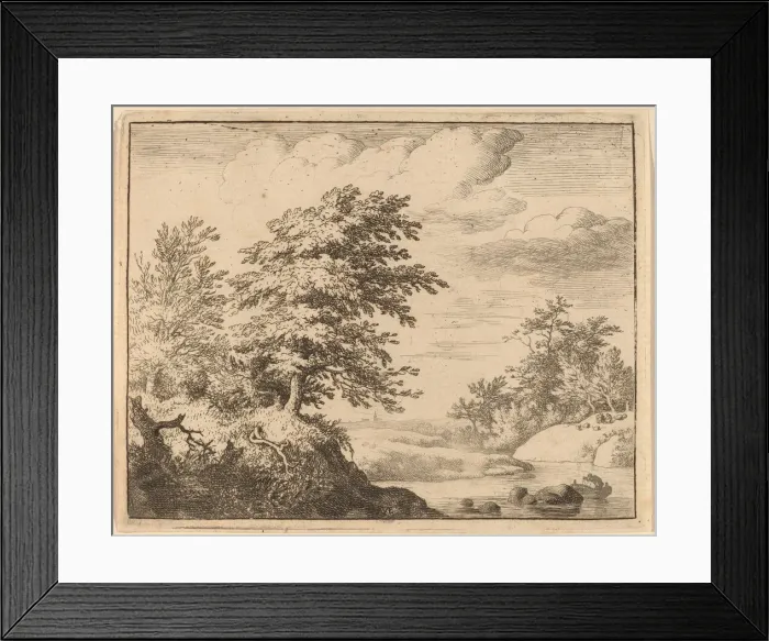 Framed Print : Winding River, probably c. 1645 / 1656. Creator: Allart van Everdingen Framed Print : Winding River, probably c. 1645 / 1656. Creator: Allart van Everdingen