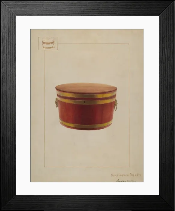 Framed Print : Wine Cooler with Cover, c. 1937. Creator: Samuel Fineman Framed Print : Wine Cooler with Cover, c. 1937. Creator: Samuel Fineman