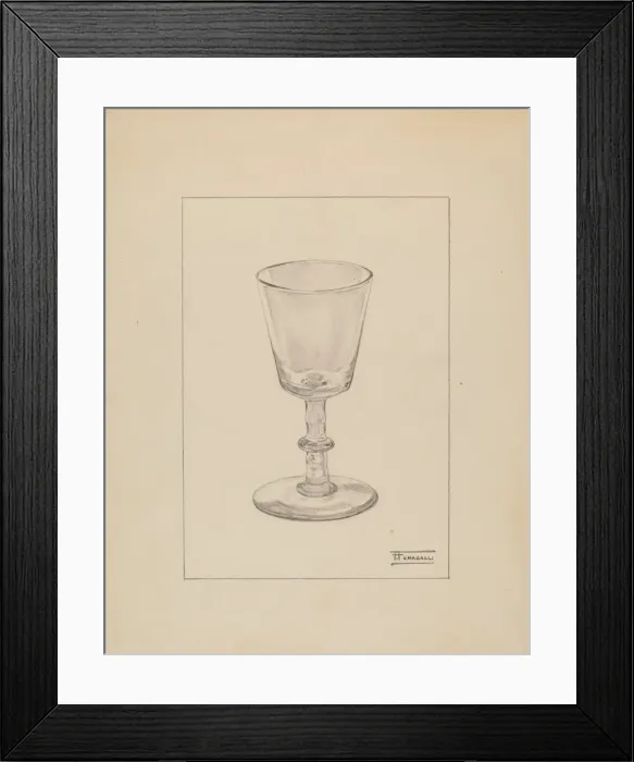 Framed Print : Wine Glass, c. 1936. Creator: Frank Fumagalli Framed Print : Wine Glass, c. 1936. Creator: Frank Fumagalli