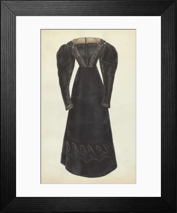 Framed Print : Womans Dress, 1935 / 1942. Creator: Bessie Forman Framed Print : Womans Dress, 1935 / 1942. Creator: Bessie Forman