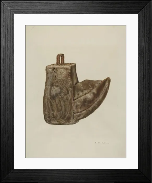 Framed Print : Wooden Stirrup, c. 1941. Creator: Juanita Donahoo Framed Print : Wooden Stirrup, c. 1941. Creator: Juanita Donahoo