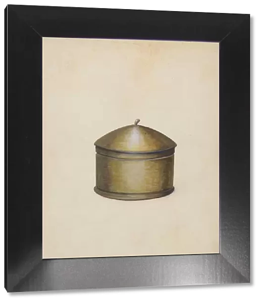 Wooden Sugar Bowl, c. 1936. Creator: Edward L Loper