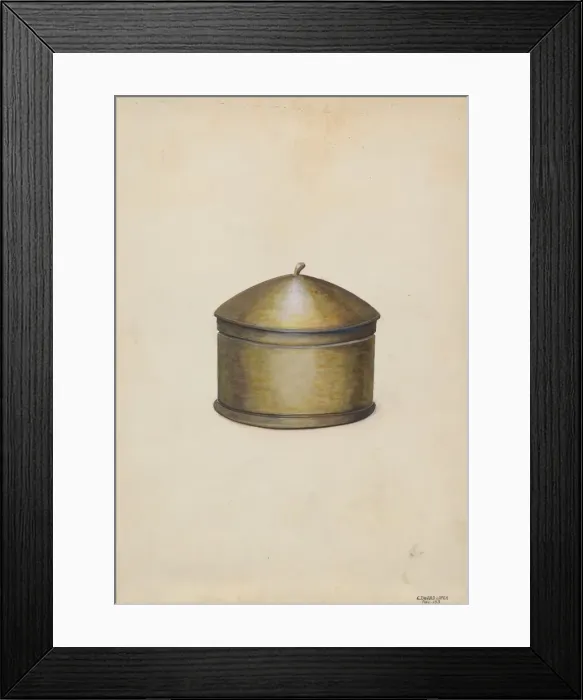 Framed Print : Wooden Sugar Bowl, c. 1936. Creator: Edward L Loper Framed Print : Wooden Sugar Bowl, c. 1936. Creator: Edward L Loper