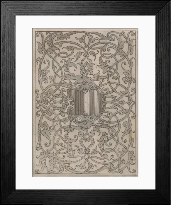 Framed Print : Copies after the Livre contenant passement de moresques (plate 6), 19th century (?) Framed Print : Copies after the Livre contenant passement de moresques (plate 6), 19th century (?)