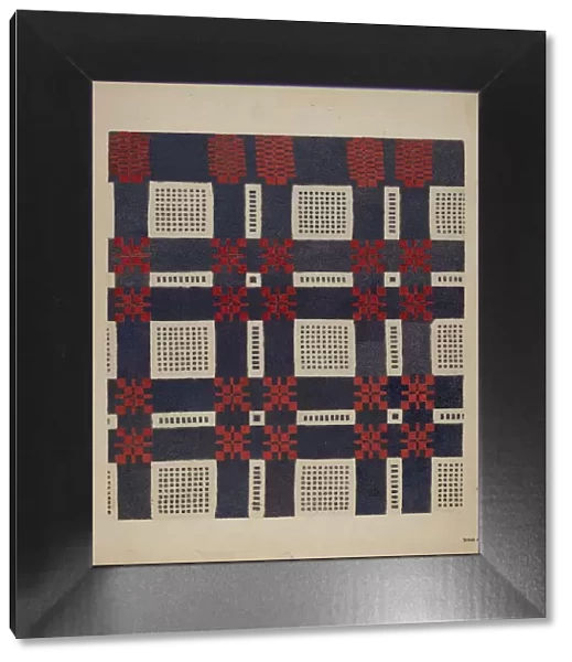 Woven Textile, 1935  /  1942. Creator: Byron Dingman