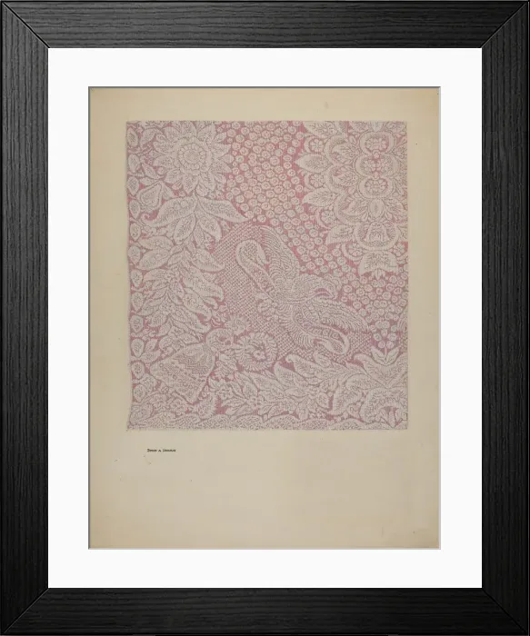Framed Print : Woven Textile, 1935 / 1942. Creator: Byron Dingman Framed Print : Woven Textile, 1935 / 1942. Creator: Byron Dingman