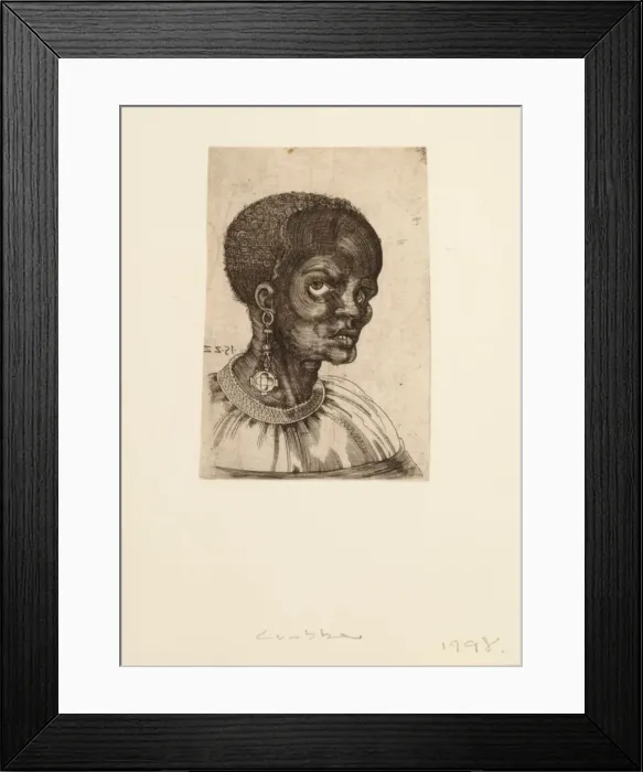 Framed Print : A Black Man in Three-quarter Profile, 1522. Creator: Frans Crabbe van Espleghem Framed Print : A Black Man in Three-quarter Profile, 1522. Creator: Frans Crabbe van Espleghem