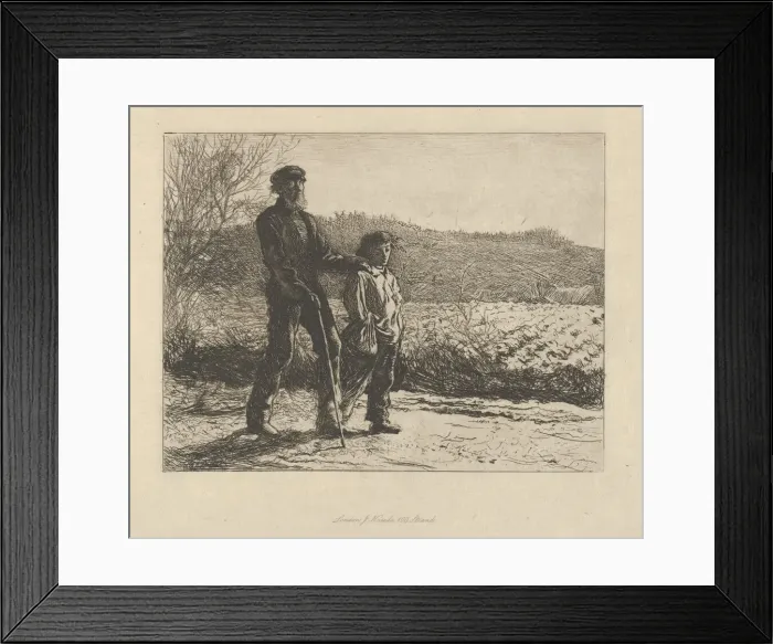 Framed Print : A Blind Man (The Wayfarers), 1863. Creator: Fred Walker
