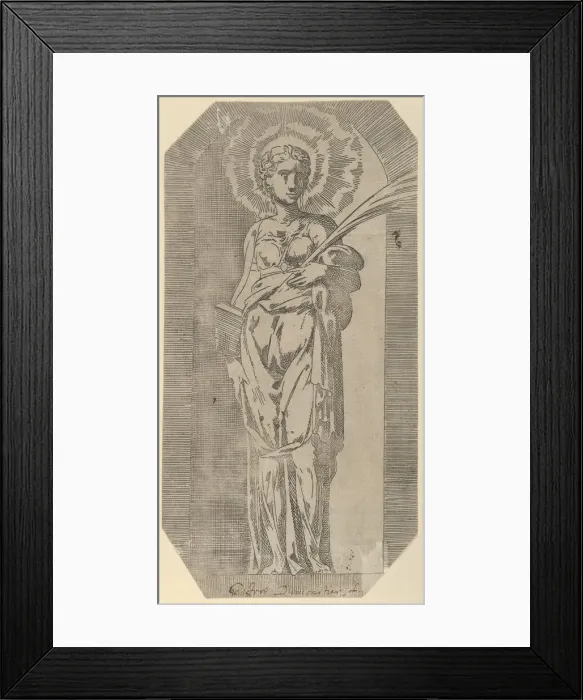Framed Print : A female Saint, 16th century. Creator: Geoffroy Dumoutier Framed Print : A female Saint, 16th century. Creator: Geoffroy Dumoutier