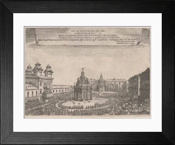 Framed Print : Festival in Turin, October 1650, 1650. Creator: Giovenale Boetto Framed Print : Festival in Turin, October 1650, 1650. Creator: Giovenale Boetto