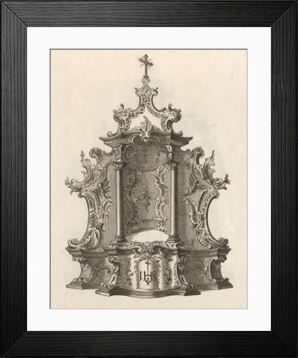 Framed Print : Design for a Tabernacle, Plate 2 from the series Tabernacle, Printed ca. 1750-56 Framed Print : Design for a Tabernacle, Plate 2 from the series Tabernacle, Printed ca. 1750-56