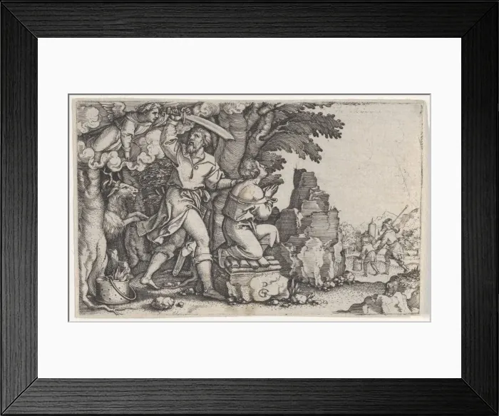 Framed Print : Abrahams Sacrifice, from The Story of Abraham. Creator: Georg Pencz Framed Print : Abrahams Sacrifice, from The Story of Abraham. Creator: Georg Pencz