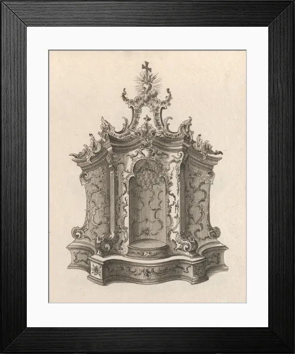 Framed Print : Design for a Tabernacle, Plate 1 from the series Tabernacle, Printed ca. 1750-56 Framed Print : Design for a Tabernacle, Plate 1 from the series Tabernacle, Printed ca. 1750-56